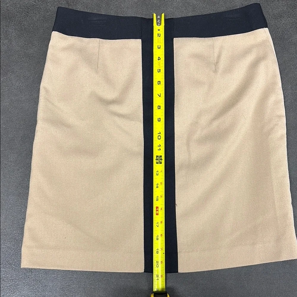 Worthington Beige Pencil Skirt with Black Trim